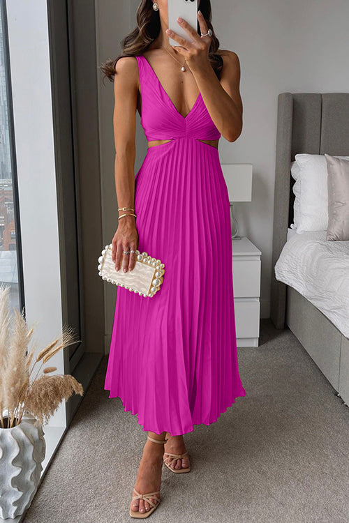 Da Donna Abito Midi Plissé Cut-Out Eleganza Serale