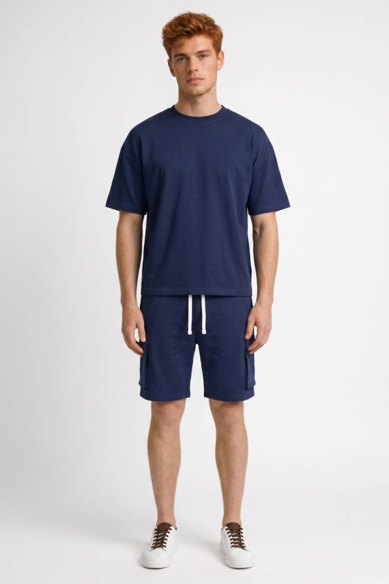 Da Uomo Set con T-Shirt Oversize e Shorts Cargo