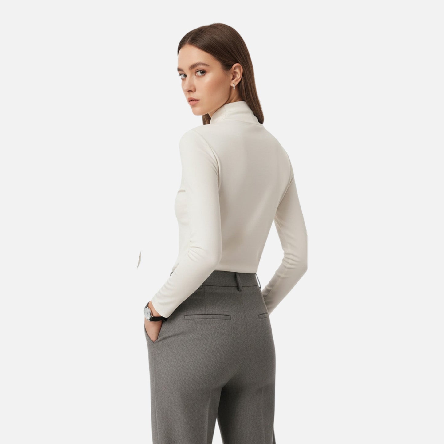 Da Donna Blusa Collo Incrociato Eleganza Casual Moderna