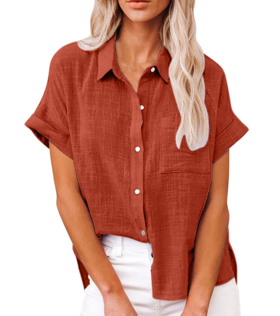Da Donna Blusa Morbida con Chiusura Frontale Essenziale