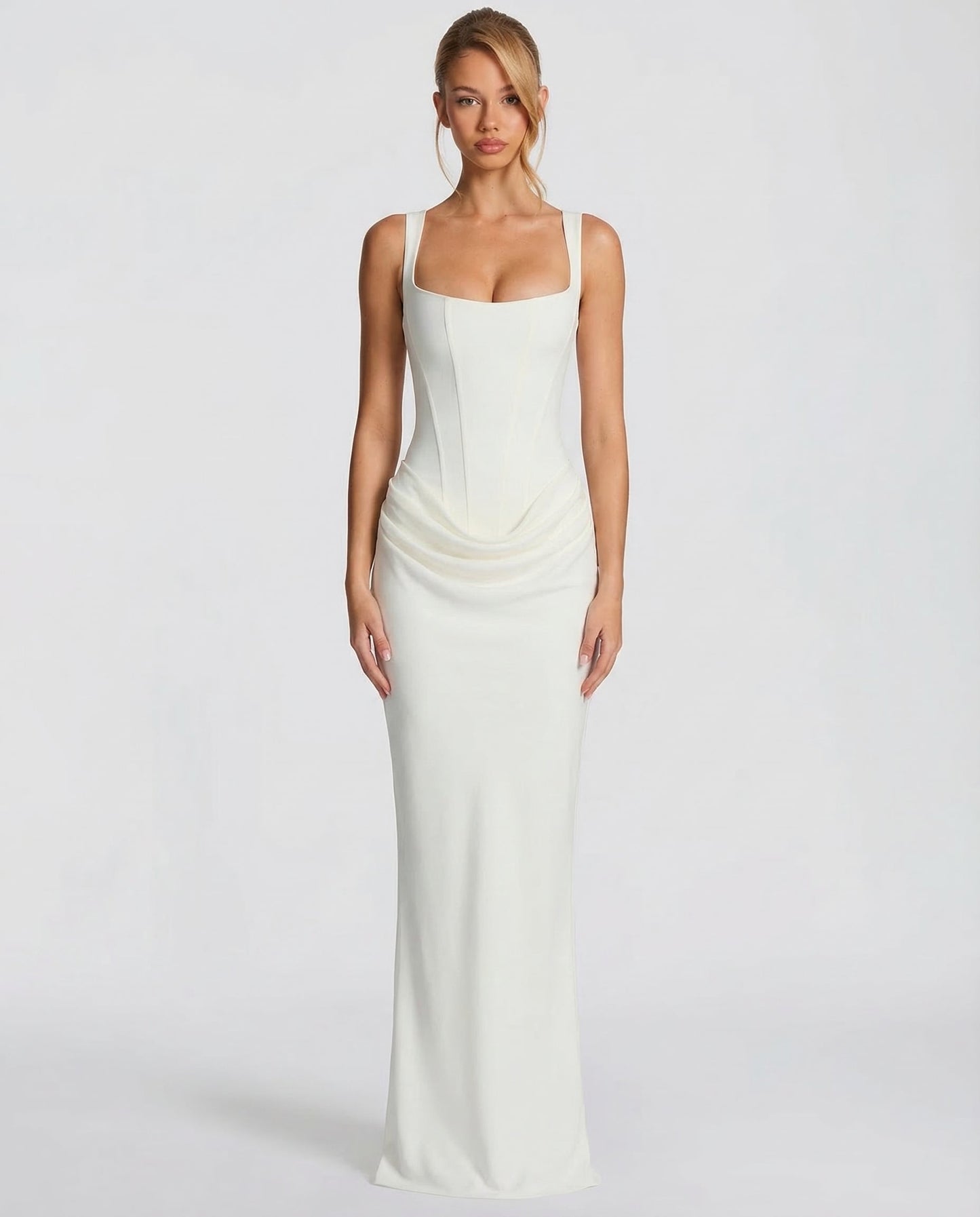 Da Donna Abito Maxi Corsetto con Drappeggio Sculpted Fit