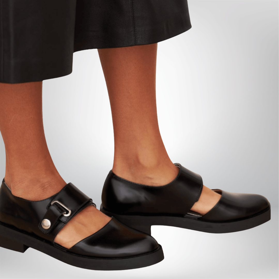 Da Donna Scarpe Eleganti con Cinturino Tacco Basso Stile Smart Casual Raffinato