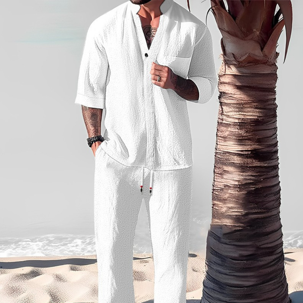 Da Uomo Completo in Lino Relax Casual Moderna