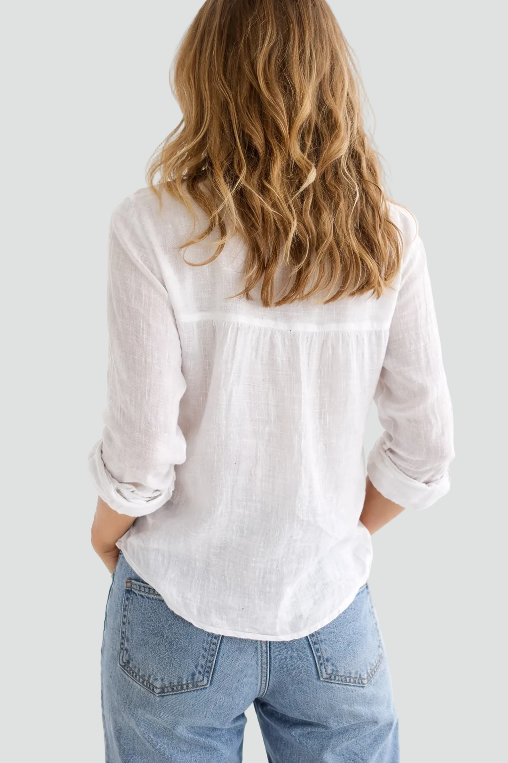 Da Donna Camicia Linen Relax Fit Stile Casual Raffinato
