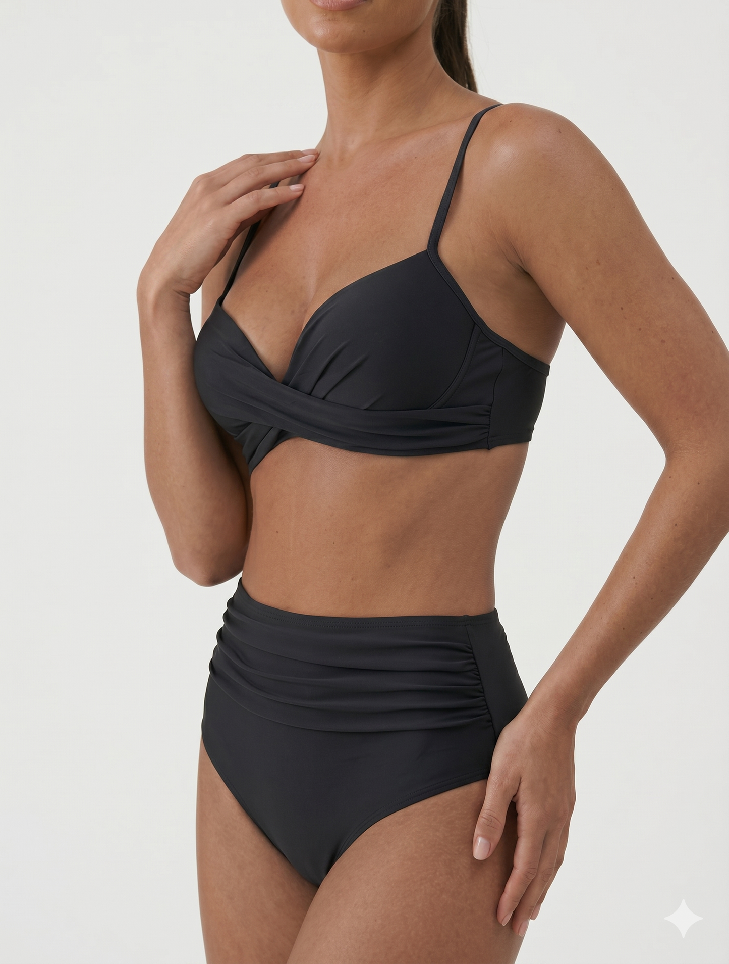 Da Donna Bikini Vita Alta Twist Front Struttura Modellante