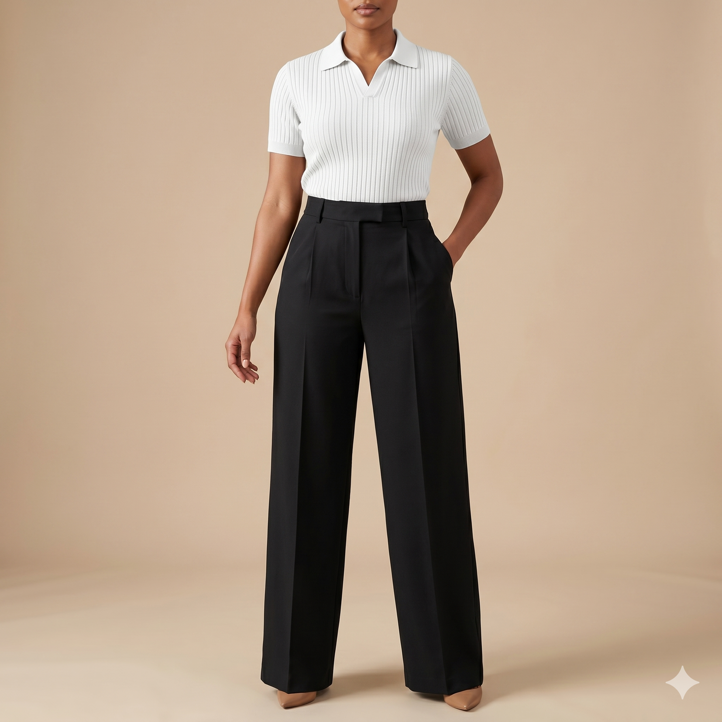 Pantaloni a Vita Alta con Gamba Larga: Eleganza Moderna e Comfort