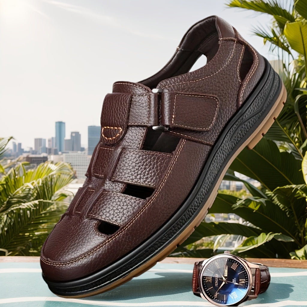 Da Uomo Sandali Pelle Comfort Traforati Casual Moderni