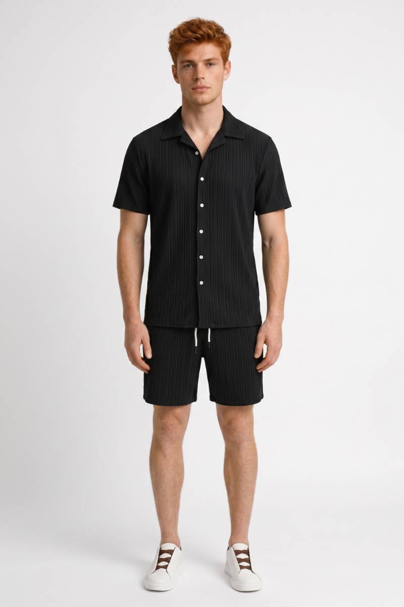 Da Uomo Completo Estivo Texture Riga Relax Casual Moderno