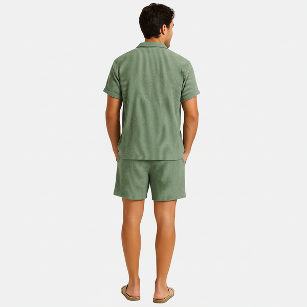 Da Uomo Completo Estivo Texture Relax Smart Casual Moderno