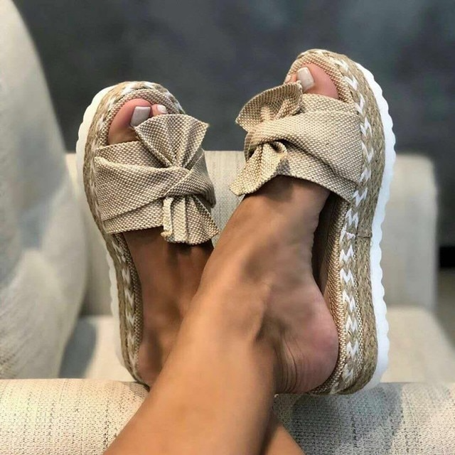 Da Donna Sandali Platform Intrecciati con Fascia Morbida