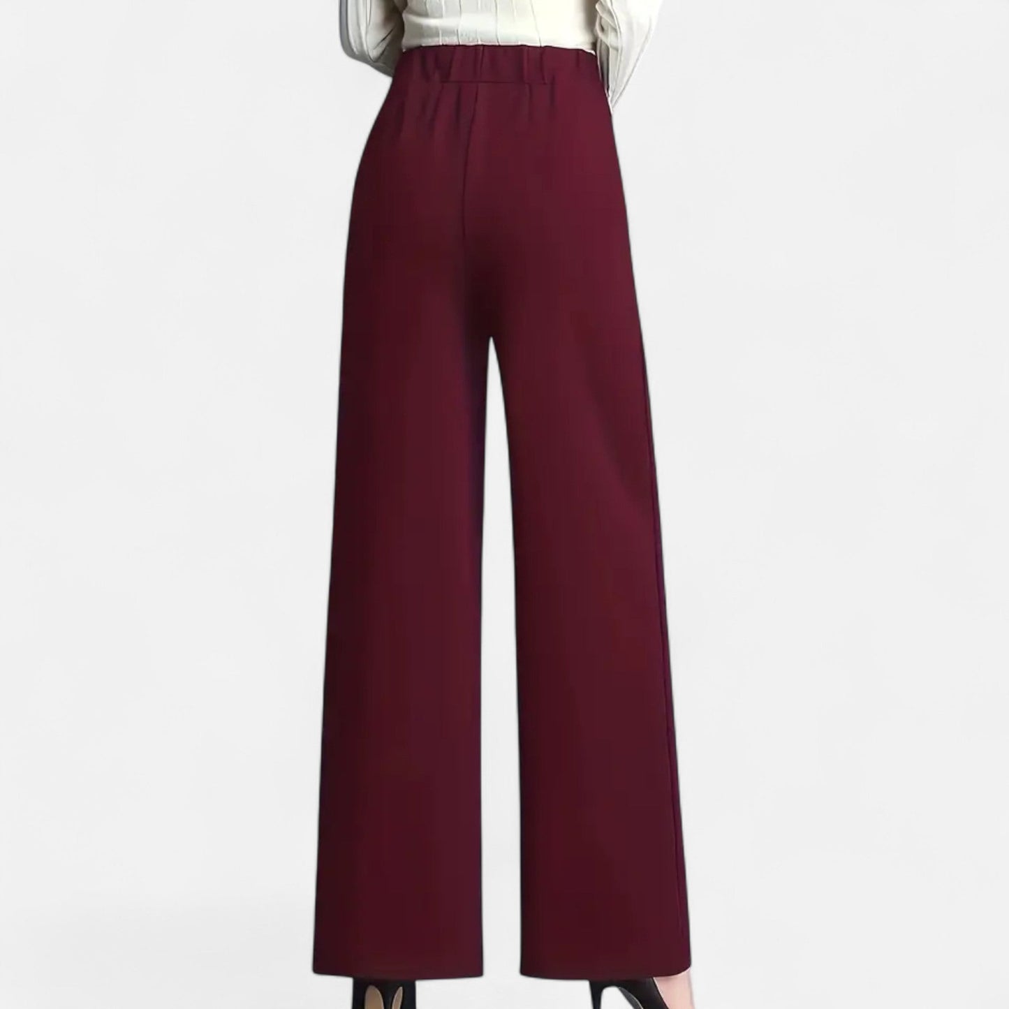 Da Donna Pantaloni Palazzo Alta Vita con Linea Fluida