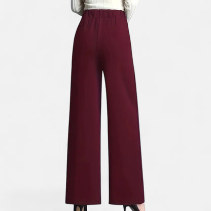 Da Donna Pantaloni Palazzo Alta Vita con Linea Fluida