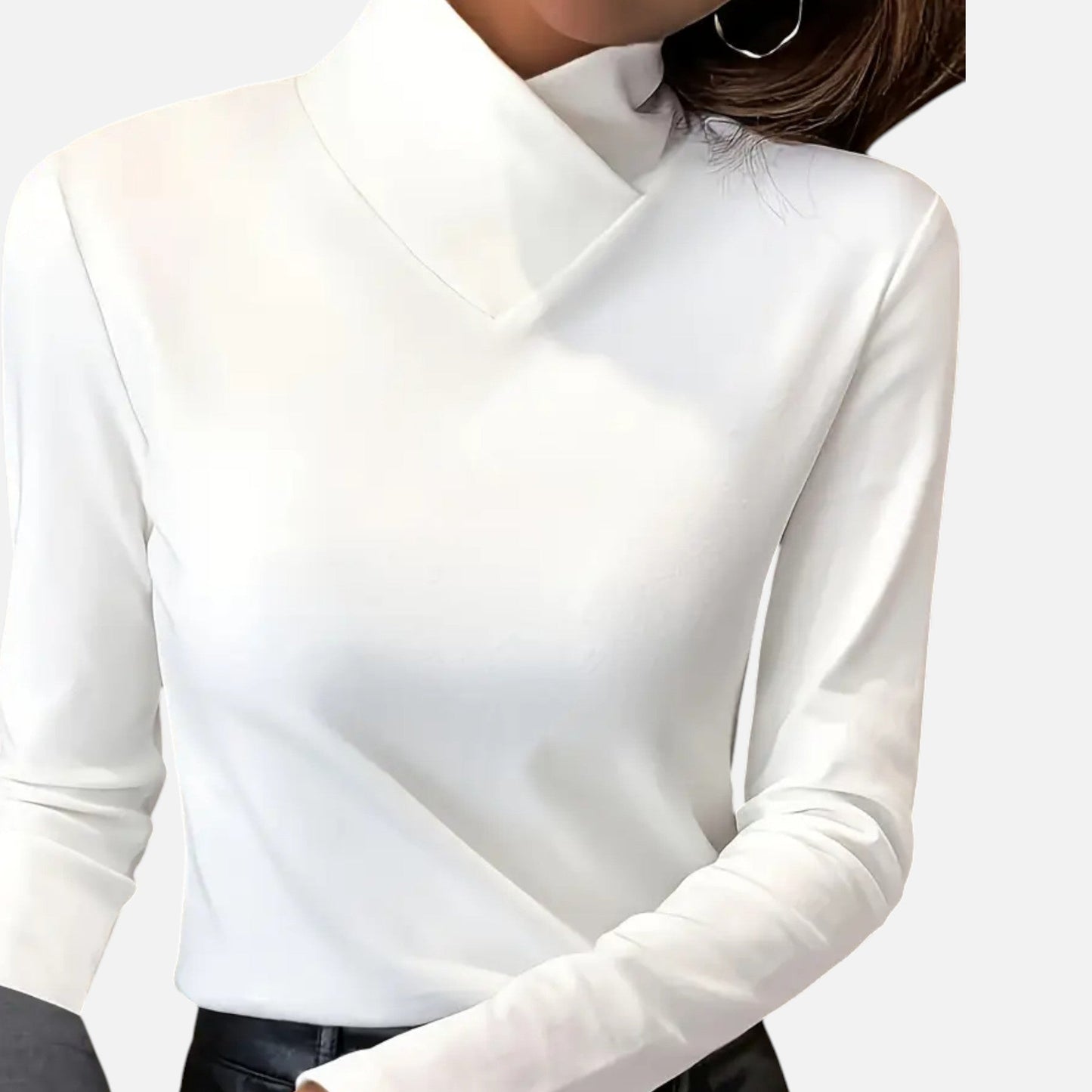 Da Donna Blusa Collo Incrociato Eleganza Casual Moderna