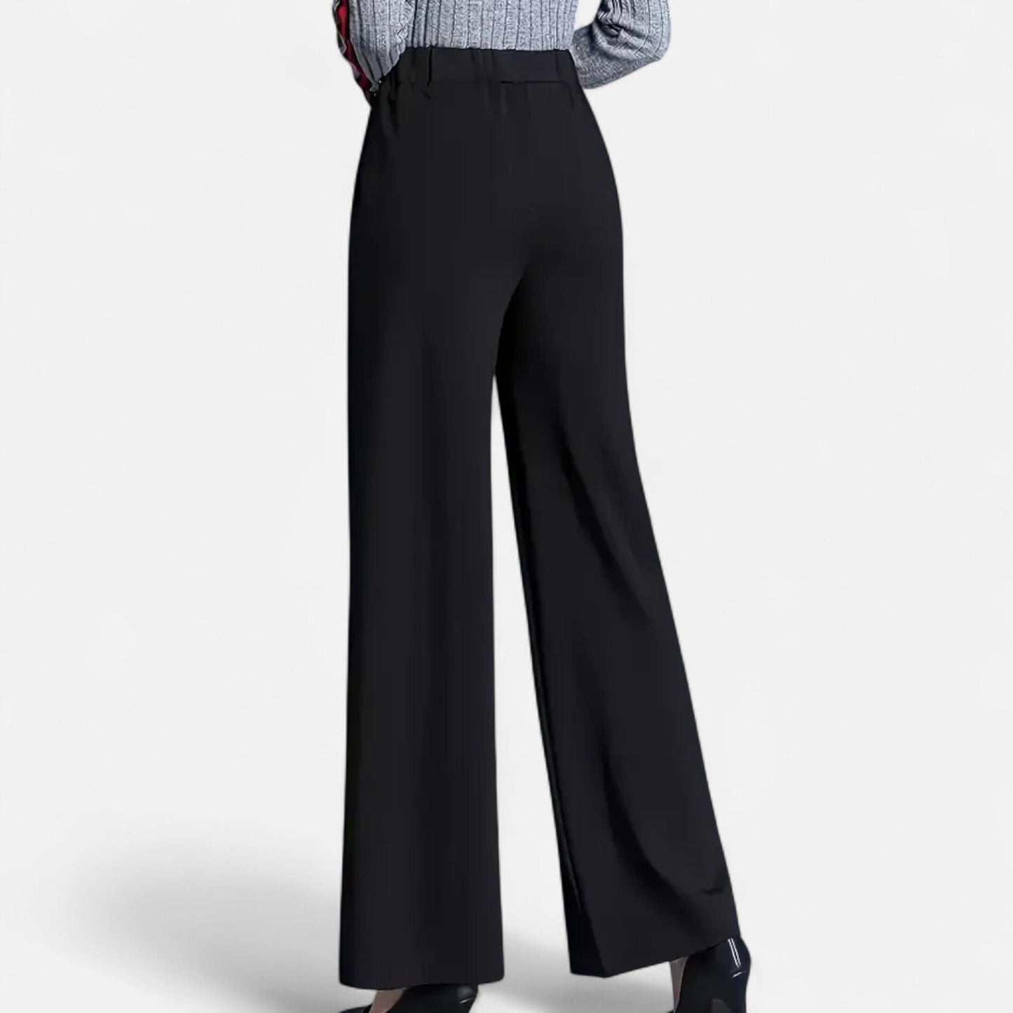 Da Donna Pantaloni Palazzo Alta Vita con Linea Fluida