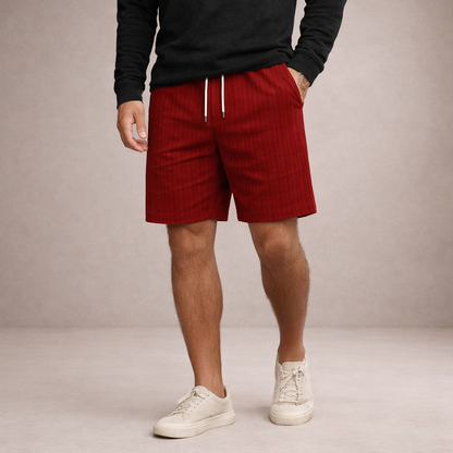 Da Uomo Bermuda Lino Coulisse Vestibilità Relax Moderna
