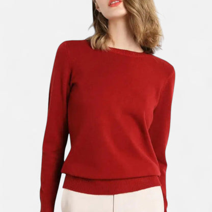 Da Donna Maglia Girocollo Minimal in Maglia Morbida