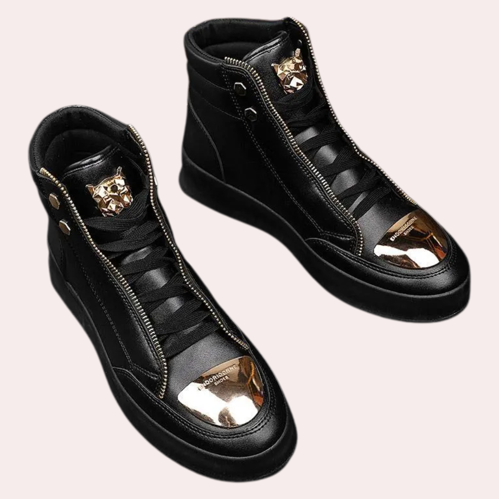 Da Uomo Sneakers High Top Zip Urban Street Moderna