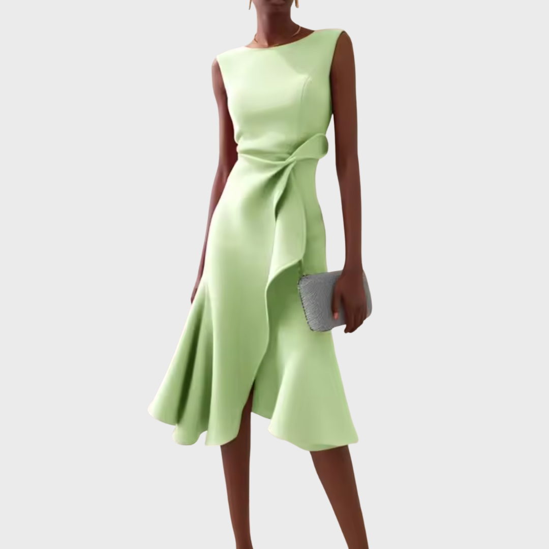 Da Donna Abito Midi Drappeggio Asimmetrico Eleganza Moderna