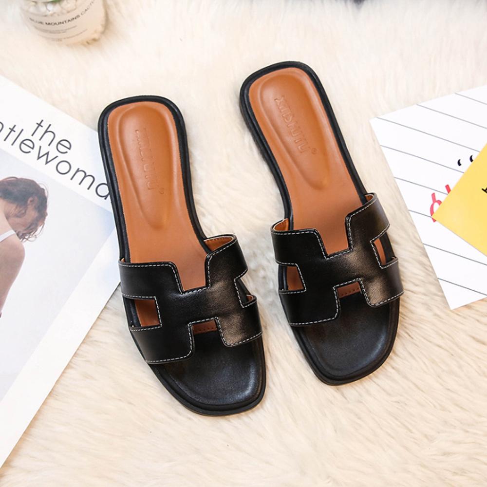 Da Donna Sandali in Pelle con Fascia H Slip-On