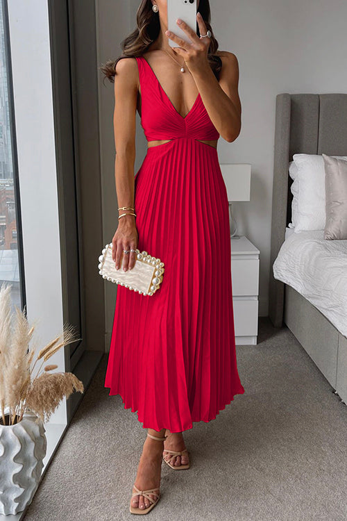 Da Donna Abito Midi Plissé Cut-Out Eleganza Serale