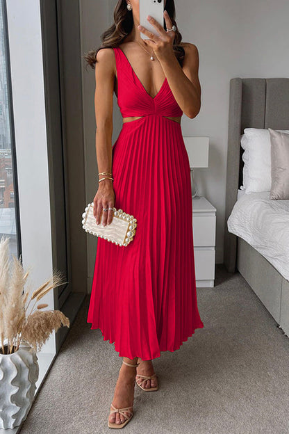 Da Donna Abito Midi Plissé Cut-Out Eleganza Serale