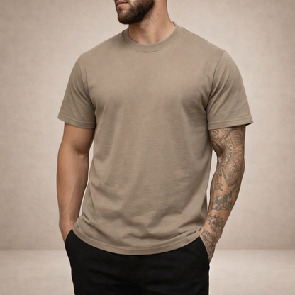 Da Uomo T-Shirt Slim Fit Girocollo Essenziale Relax Moderna