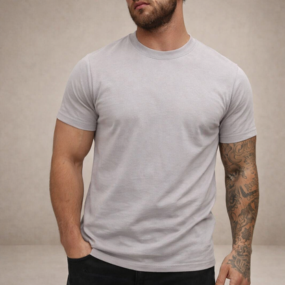 Da Uomo T-Shirt Slim Fit Girocollo Essenziale Relax Moderna