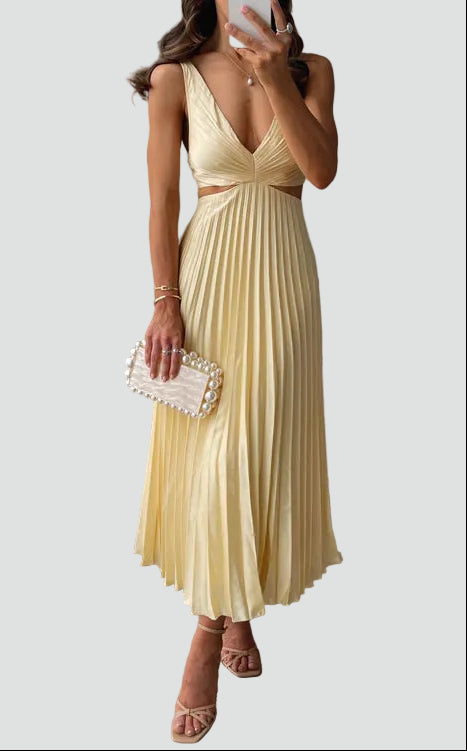 Da Donna Abito Midi Plissé Cut-Out Eleganza Serale