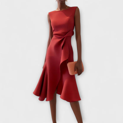 Da Donna Abito Midi Drappeggio Asimmetrico Eleganza Moderna