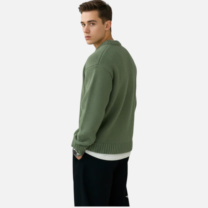 Da Uomo Maglione Girocollo Essential in Maglia Morbida