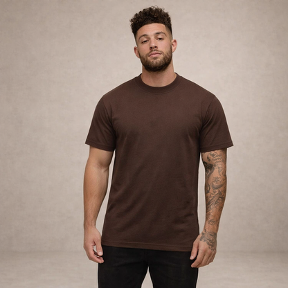 Da Uomo T-Shirt Slim Fit Girocollo Essenziale Relax Moderna