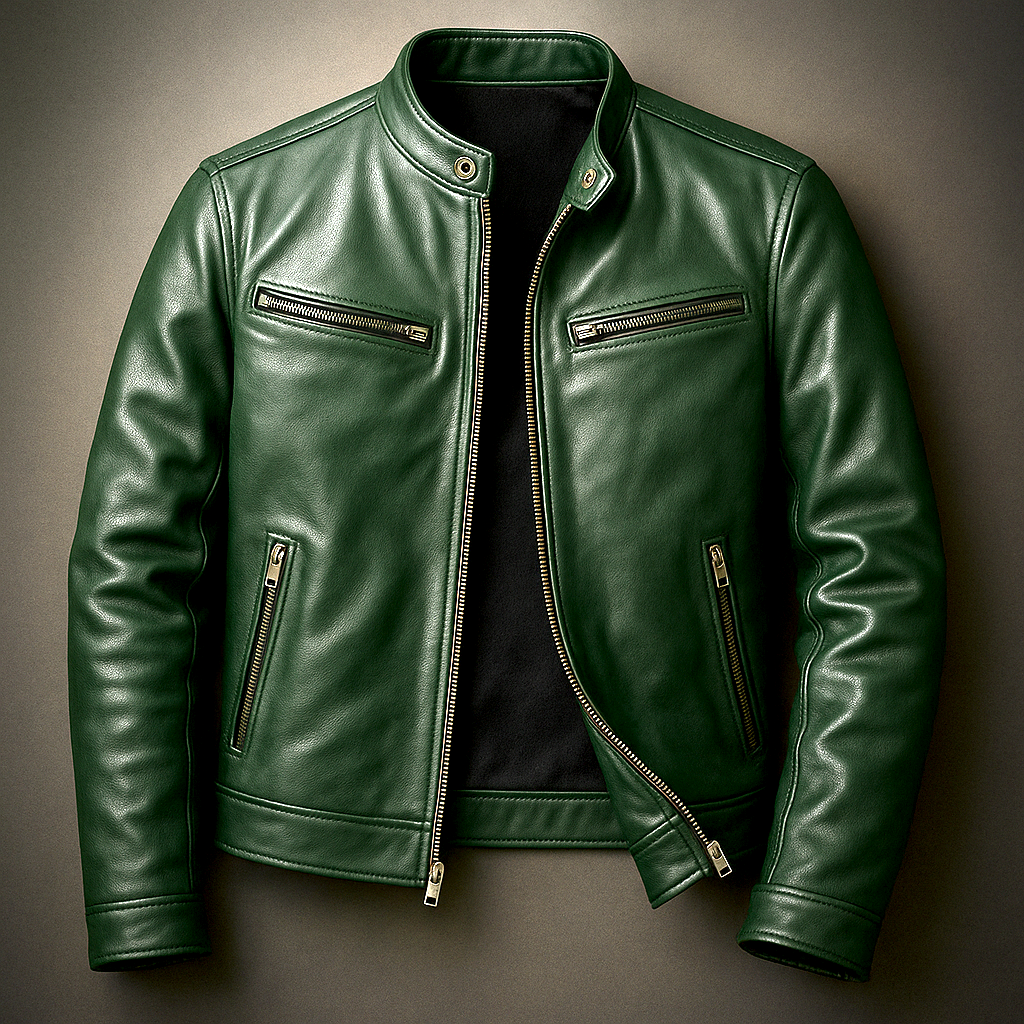 Da Uomo Giacca Vintage in Pelle Eleganza Maschile Senza Tempo