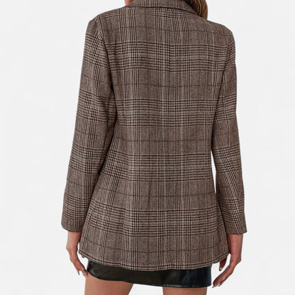 Da Donna Blazer Monopetto Motivo Stampato Eleganza Moderna