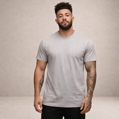 Da Uomo T-Shirt Slim Fit Girocollo Essenziale Relax Moderna