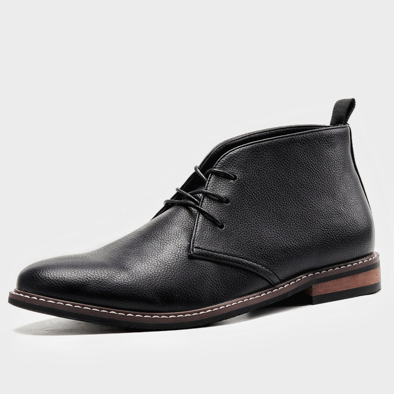 Da Uomo Stivaletti Chukka in Pelle Eleganza Smart Casual Stringati
