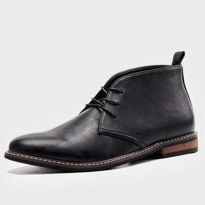 Da Uomo Stivaletti Chukka in Pelle Eleganza Smart Casual Stringati