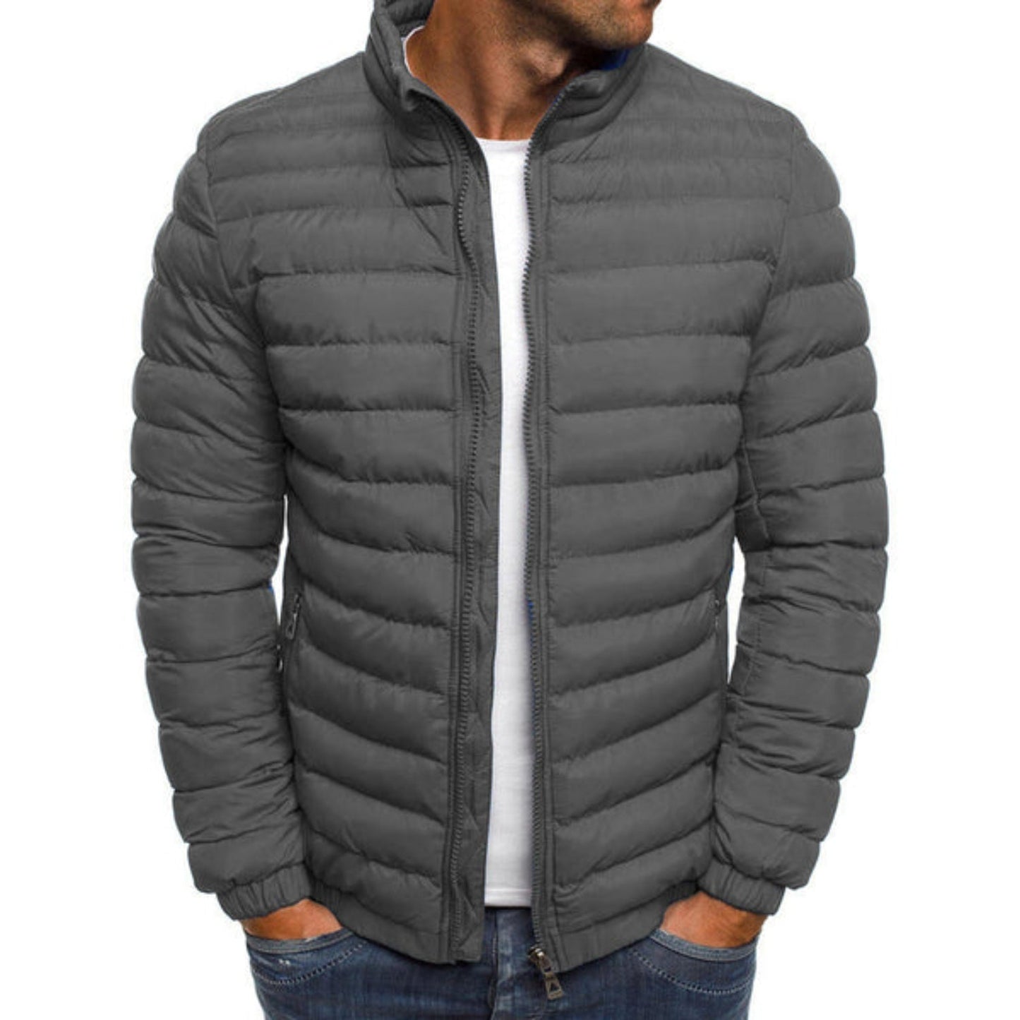 Da Uomo Giacca Trapuntata Leggera Design Contemporaneo