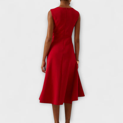 Da Donna Abito Midi Drappeggio Asimmetrico Eleganza Moderna