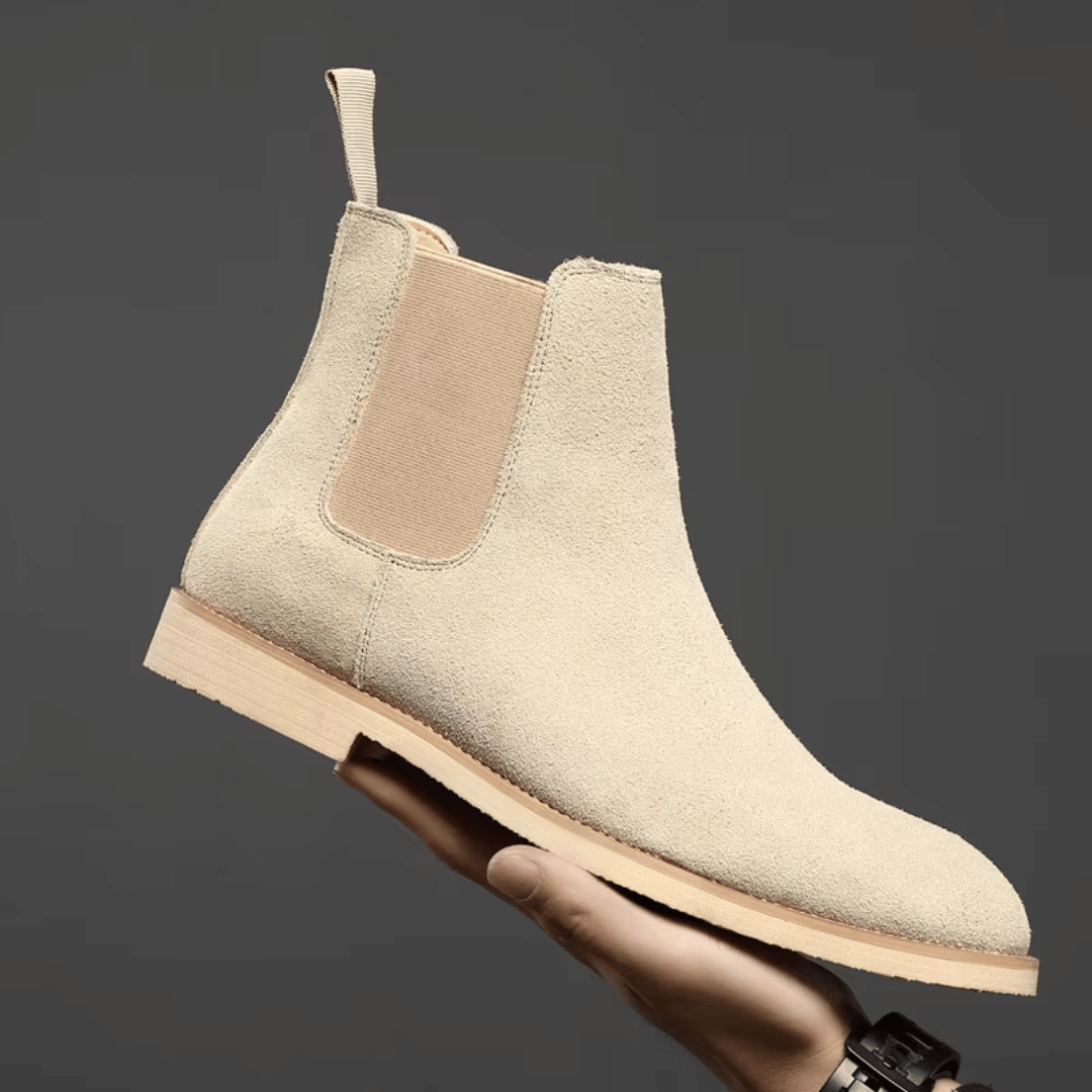 Da Uomo Stivaletti Chelsea Scamosciati Linea Minimal Casual Moderna