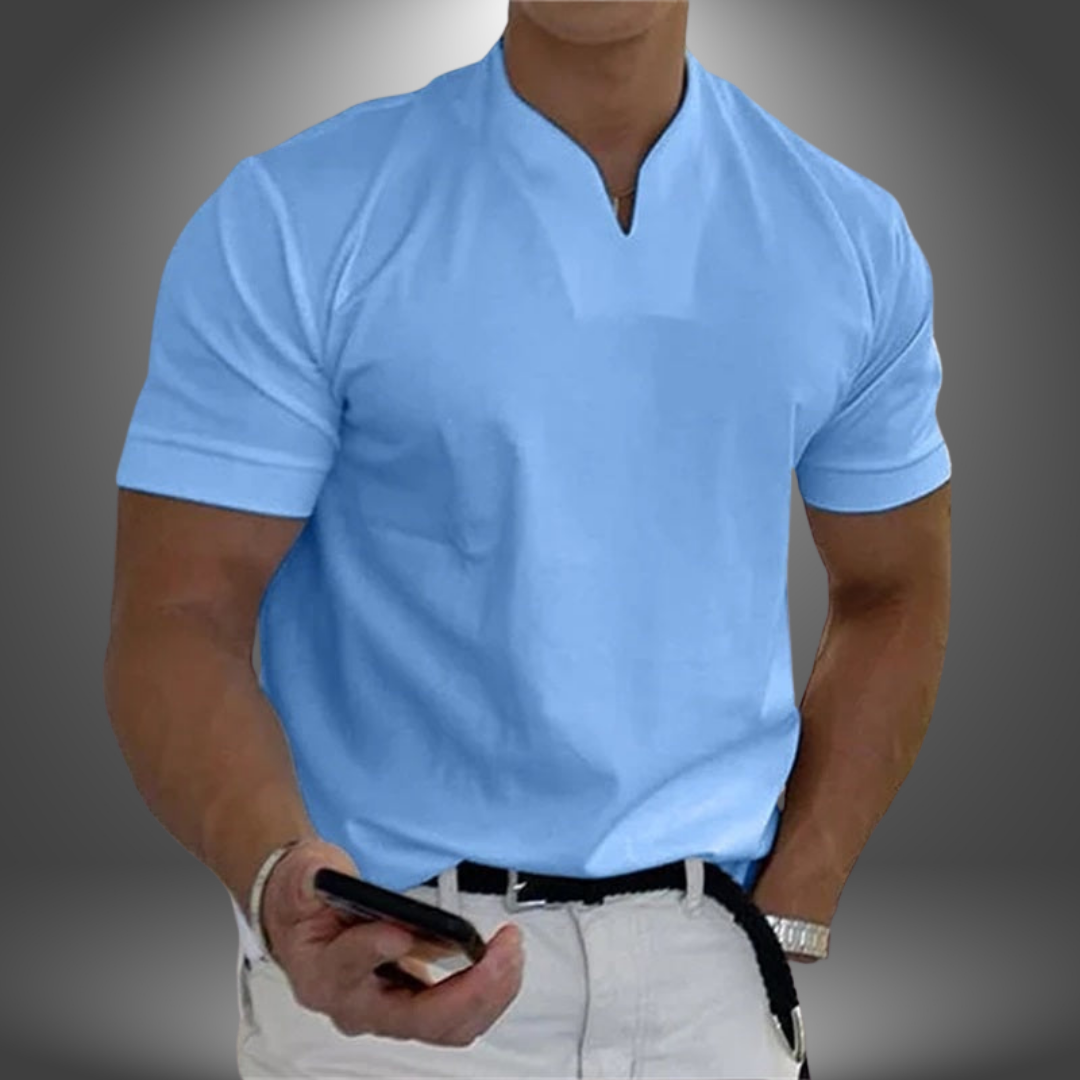Men's V-Neck Minimal Essential T-Shirt Relaxed Modern