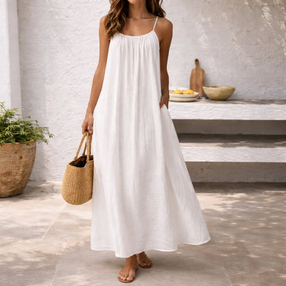 Da Donna Abito Maxi Spalline Regolabili Vestibilità Ampia Relax Moderna