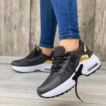 Da Donna Sneakers Stringate Suola Rialzata Casual Comode