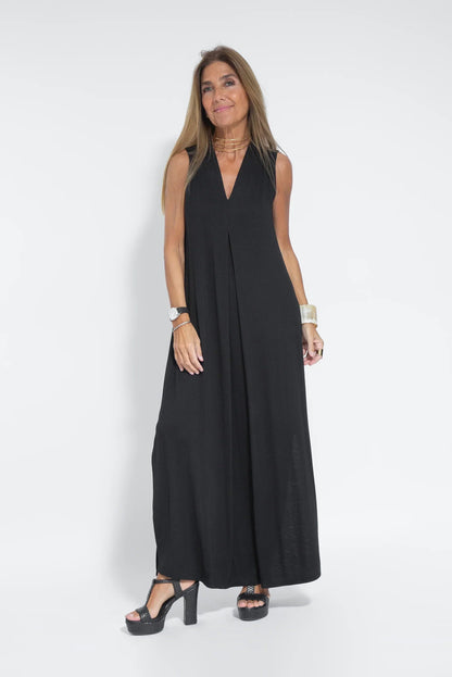 Da Donna Abito Maxi Scollo V Smanicato Eleganza Moderna