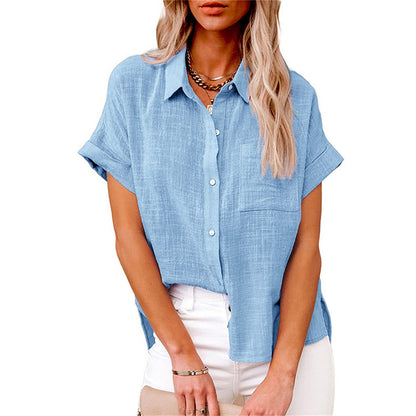 Da Donna Blusa Morbida con Chiusura Frontale Essenziale
