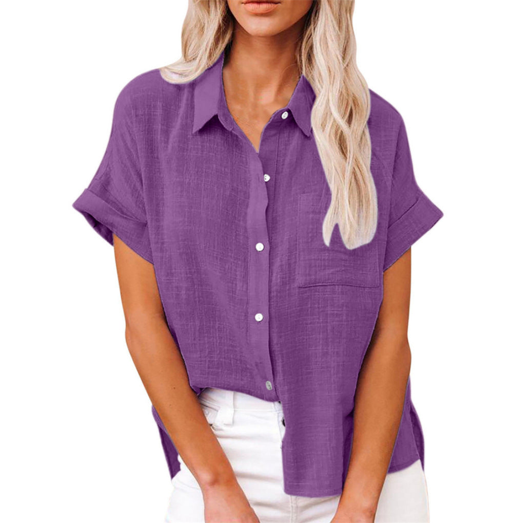Da Donna Blusa Morbida con Chiusura Frontale Essenziale