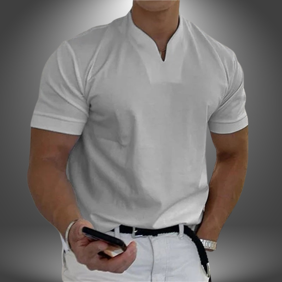 Men's V-Neck Minimal Essential T-Shirt Relaxed Modern
