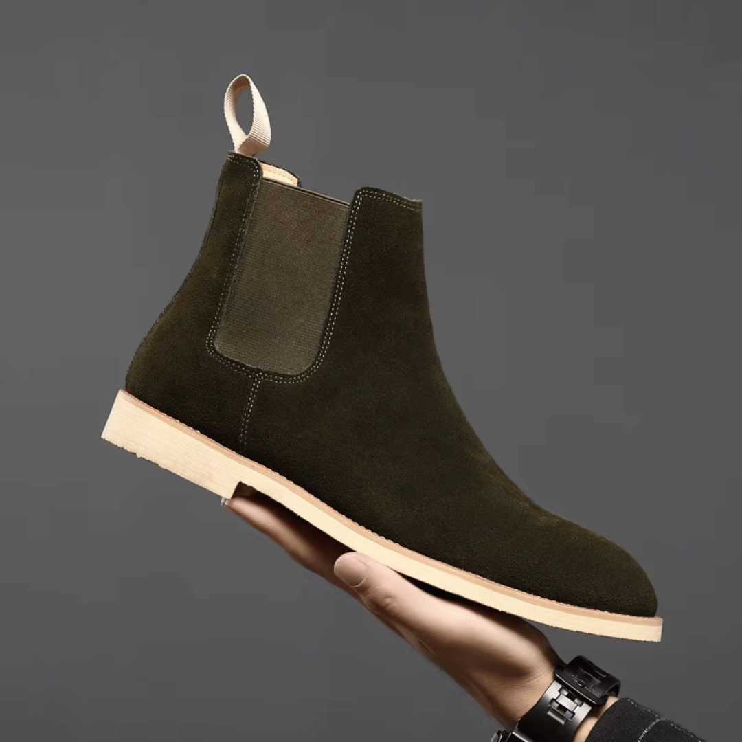 Da Uomo Stivaletti Chelsea Scamosciati Linea Minimal Casual Moderna