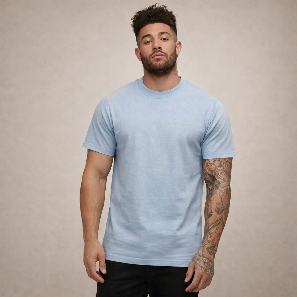 Da Uomo T-Shirt Slim Fit Girocollo Essenziale Relax Moderna