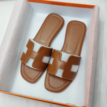 Da Donna Sandali in Pelle con Fascia H Slip-On