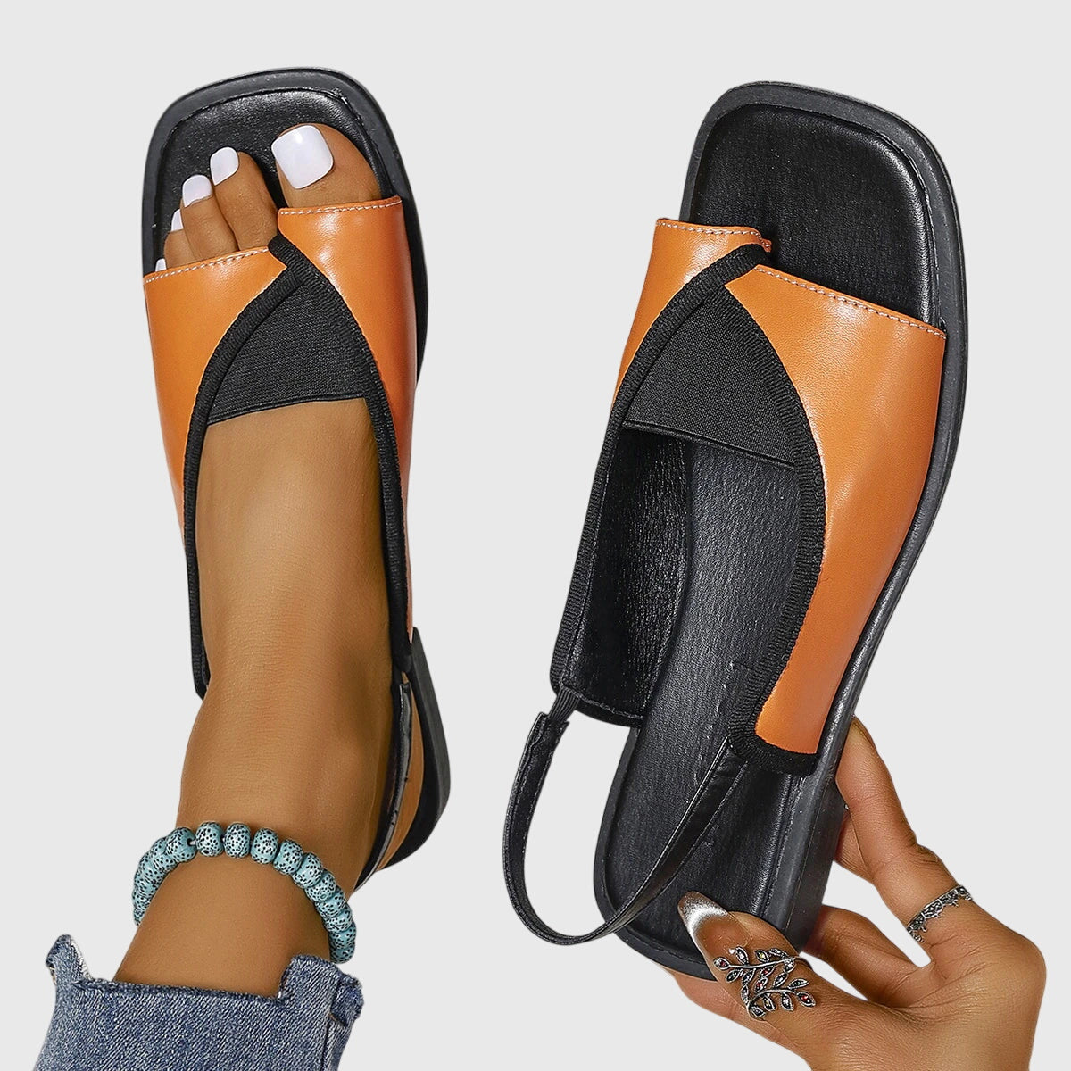 Da Donna Sandali Fasce Incrociate Punta Aperta Comfort Moderna